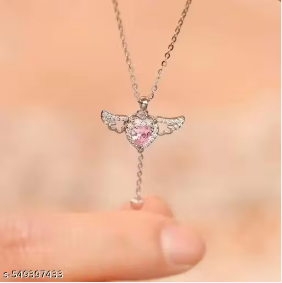 Antique Silver Plated Angel Necklace Chain