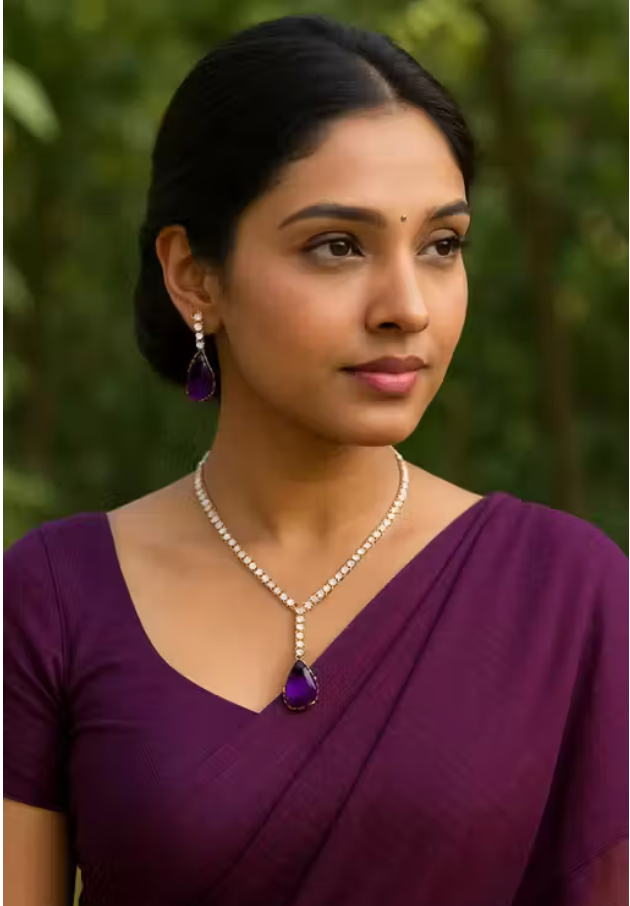 Purple Grace Necklace Set