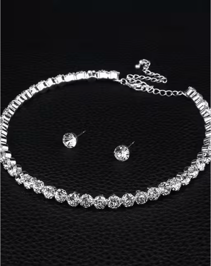 Fancy Single line chokar and Bracelet Comboc