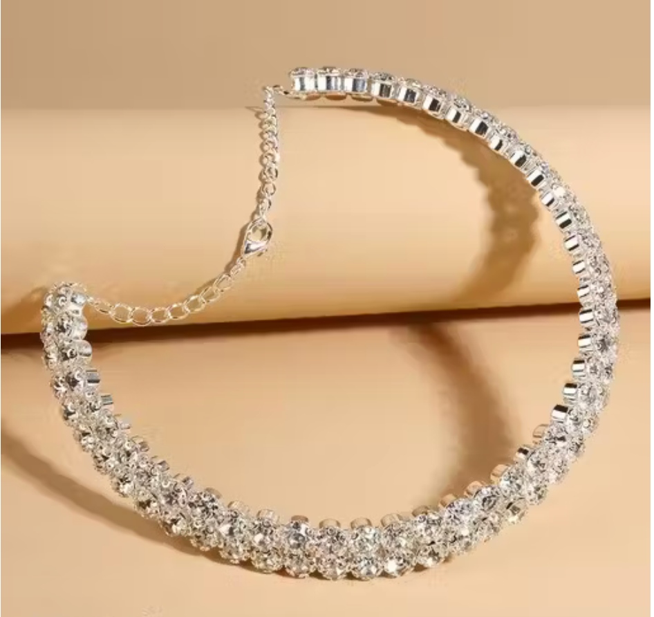 Diamond Necklace set with ring and bracelet